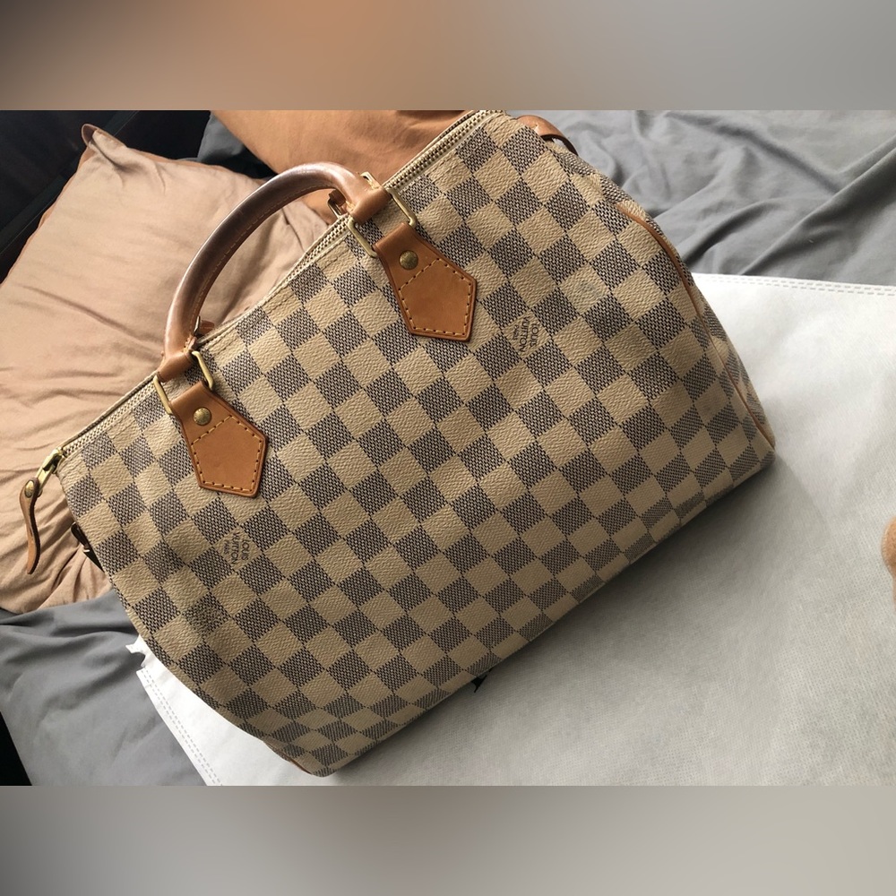 🖤ONE DAY SALE🖤🤍GUC SPEEDY 30 in Damier Azur!!🤍Very gently used!